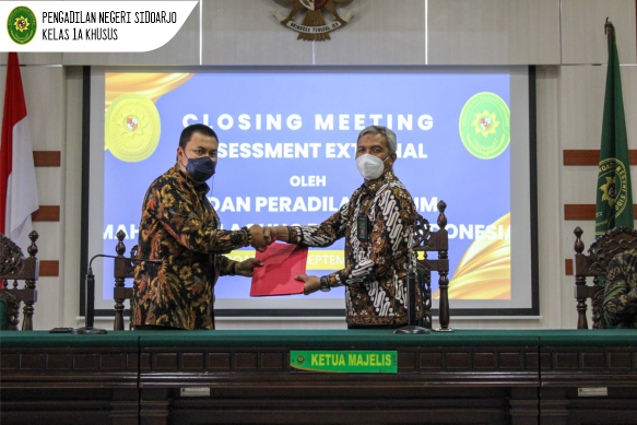 ASESMEN EKSTERNAL OLEH DIRJEN BADILUM PADA PENGADILAN NEGERI SIDOARJO